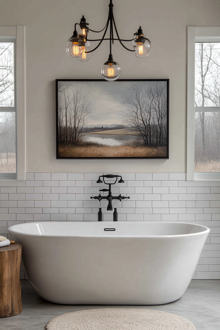 farmhouse style bathroom