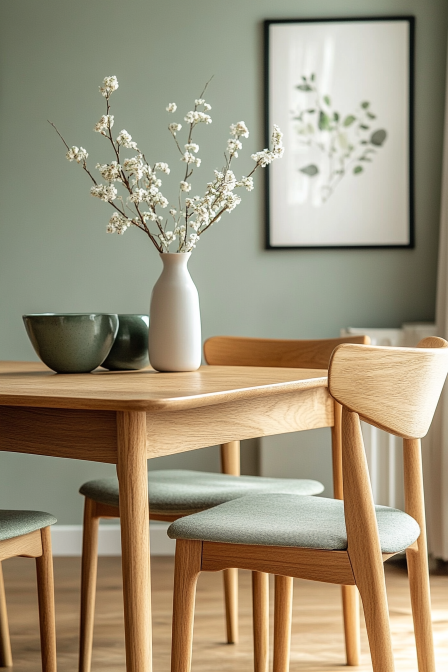 sage green dining room