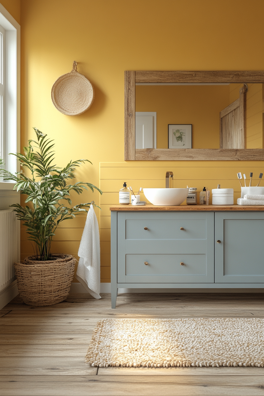 yellow and blue bathroom ideas