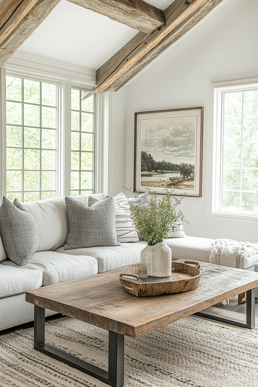 rustic modern living room