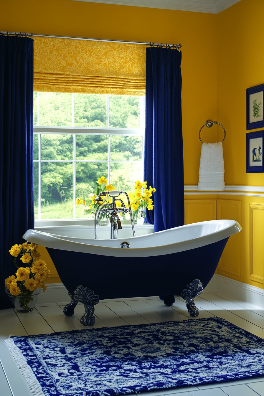 yellow and blue bathroom ideas