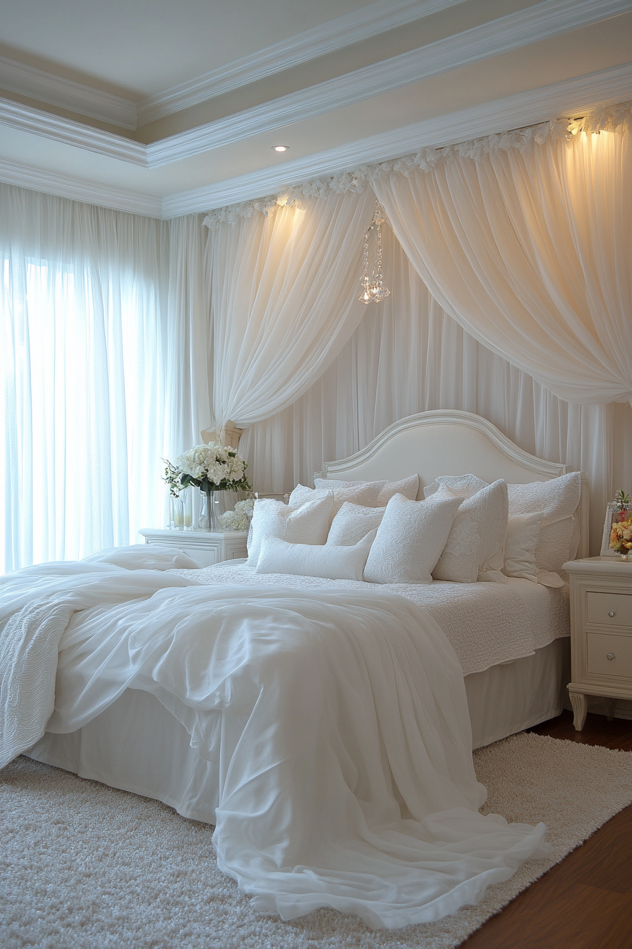 white fantasy bedroom ideas