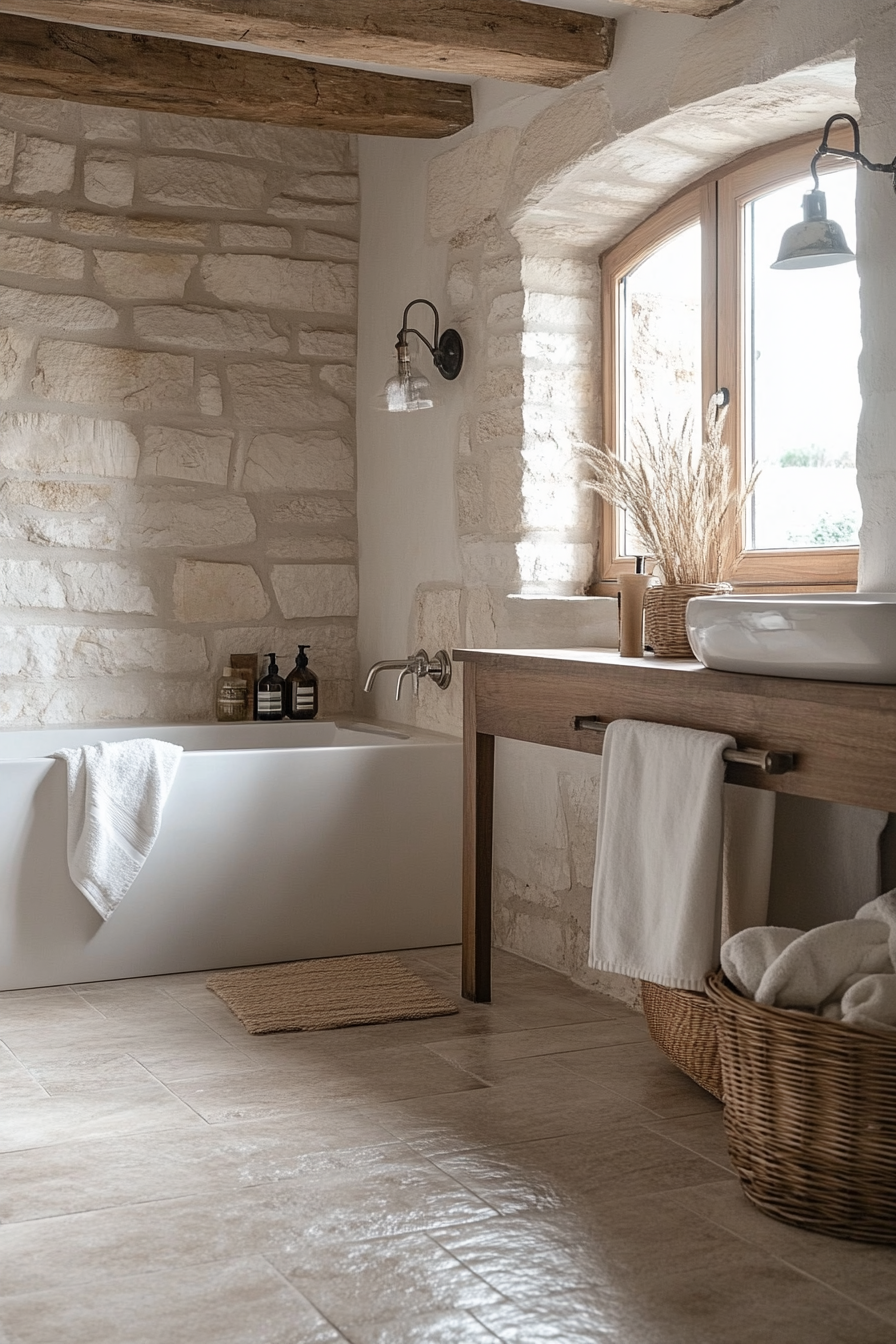 farmhouse style bathroom