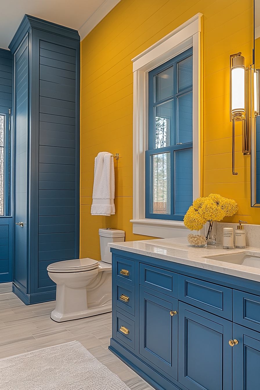 yellow and blue bathroom ideas