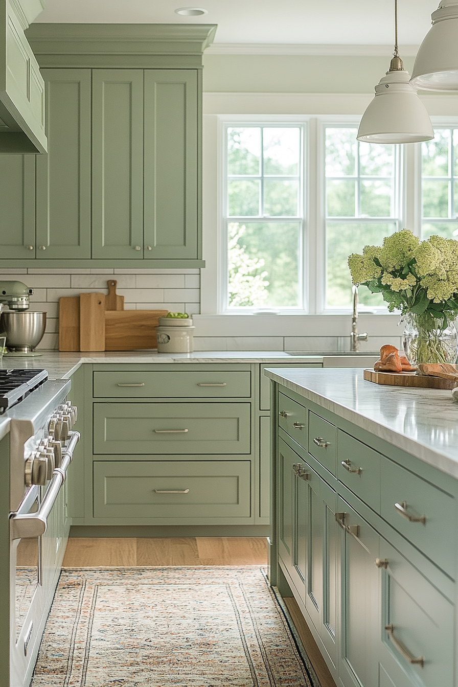 sage green kitchen