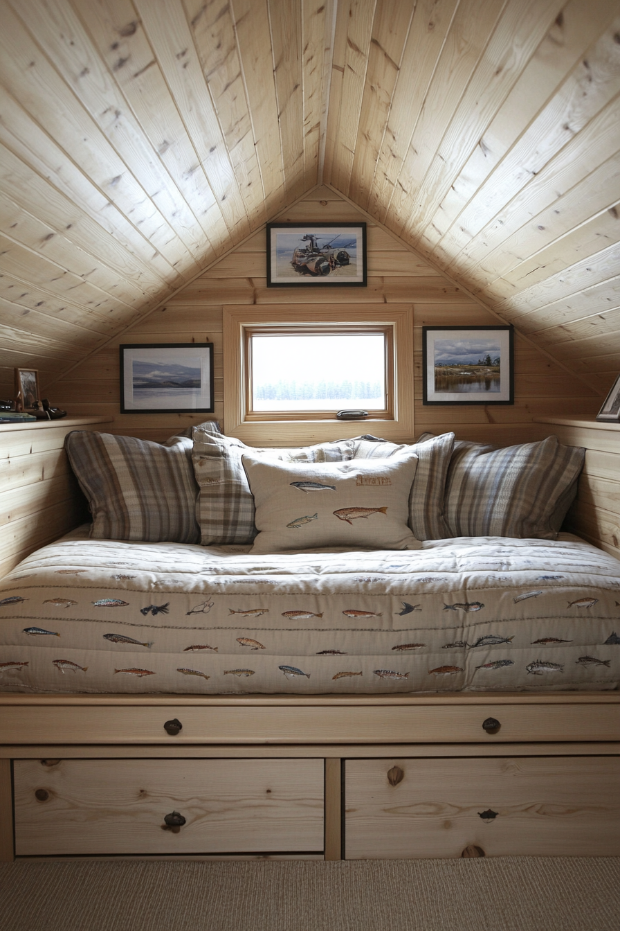 small fishing cabin interior