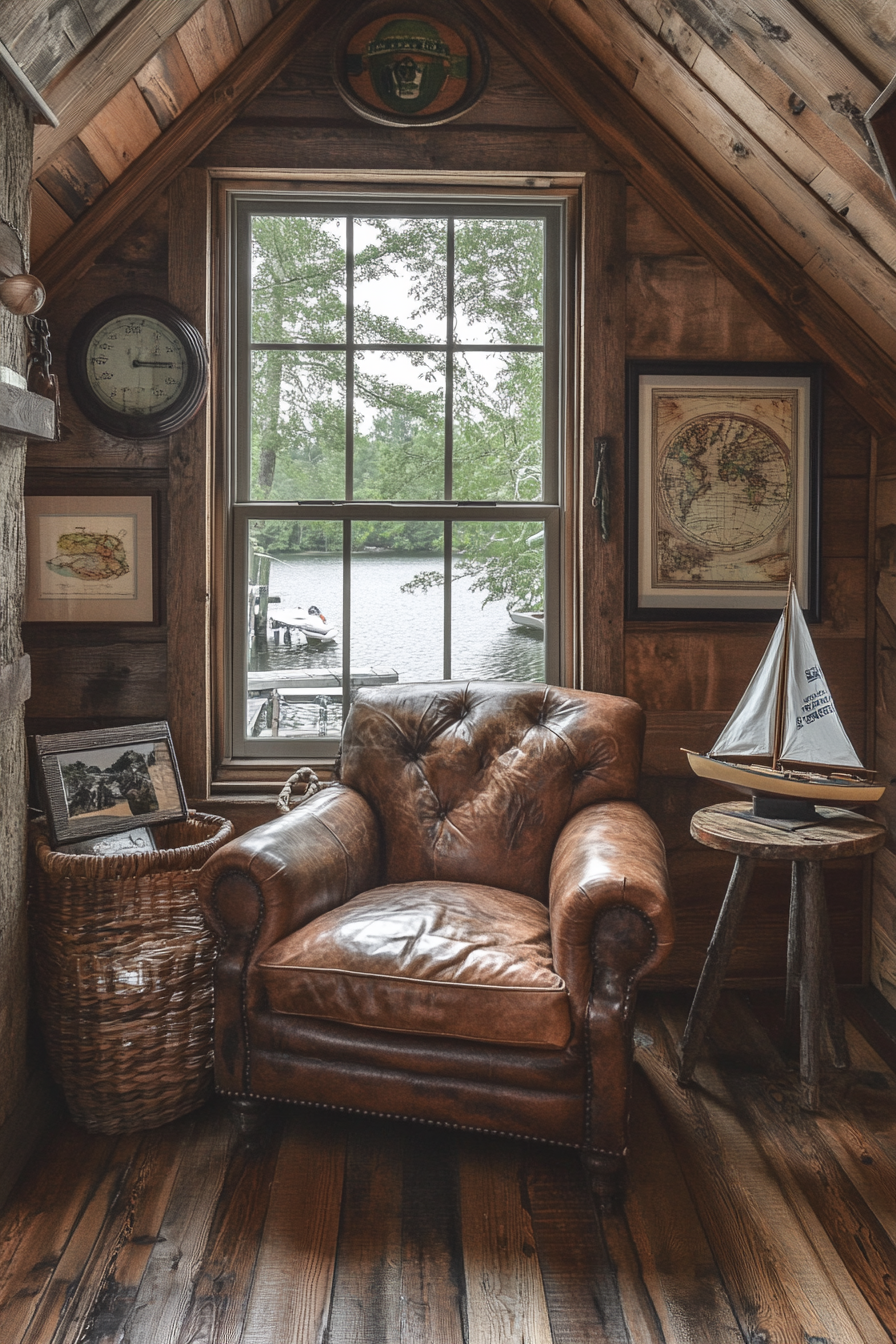 small fishing cabin interior