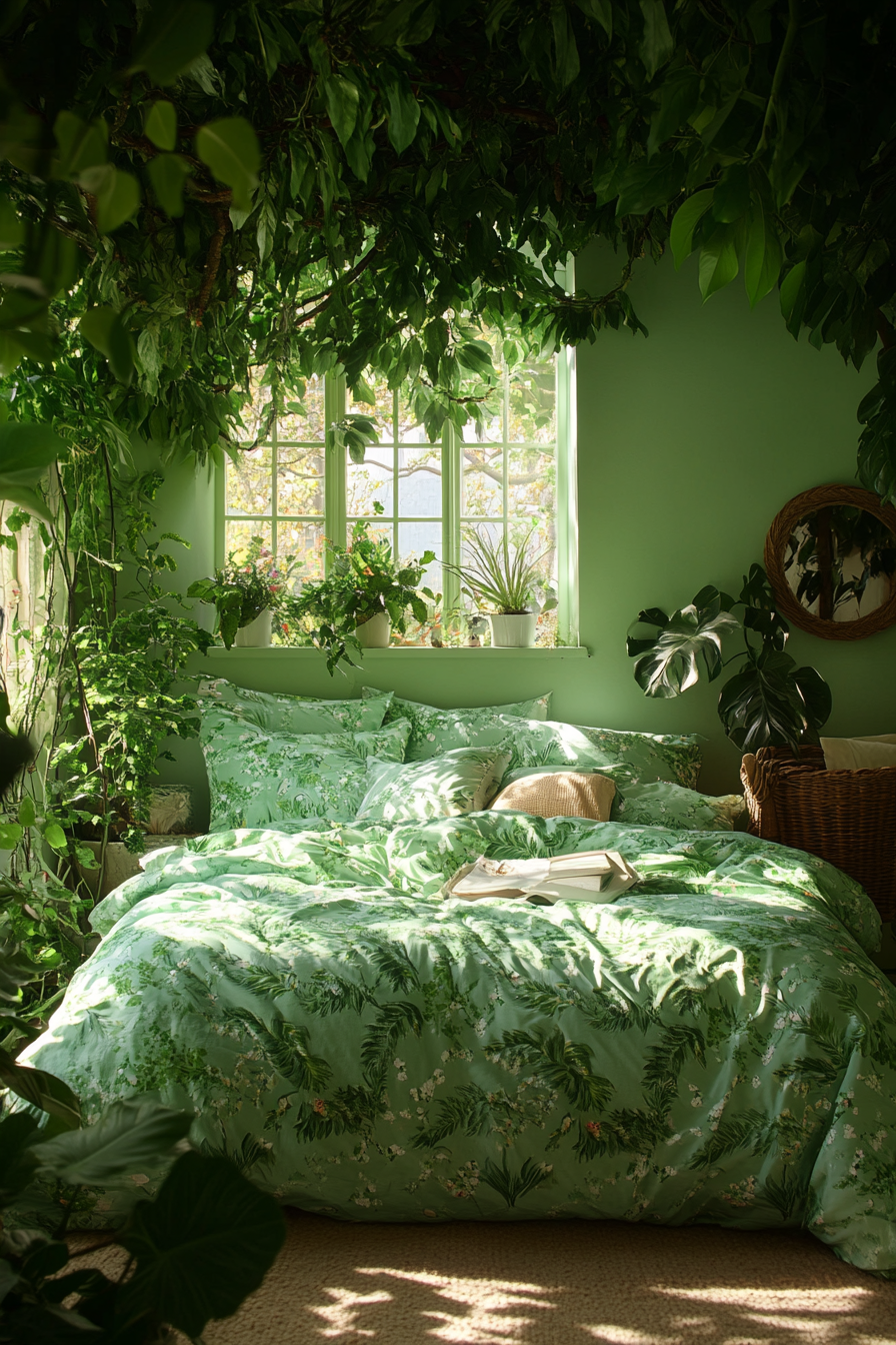 green fantasy bedroom ideas