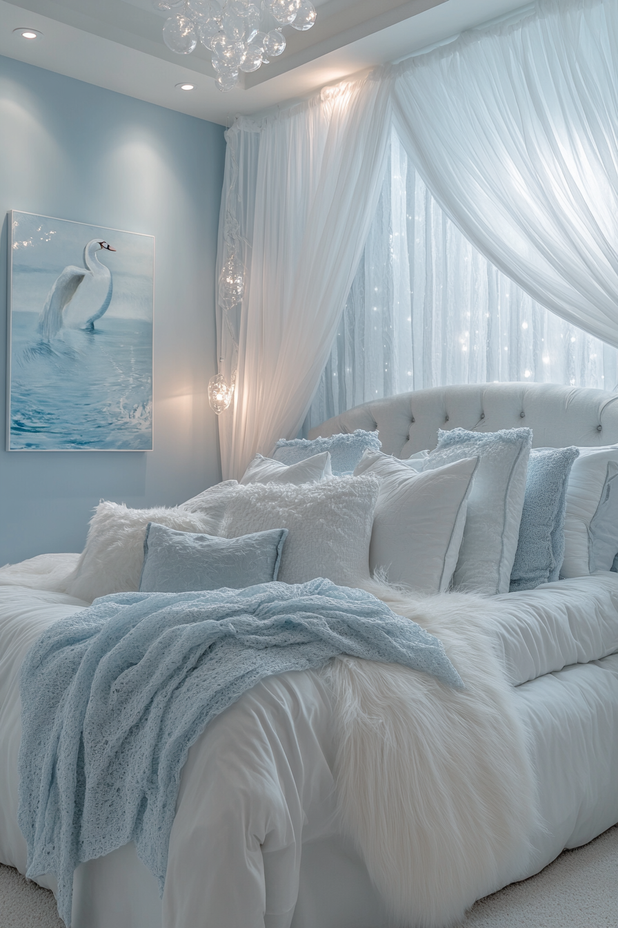 white fantasy bedroom ideas