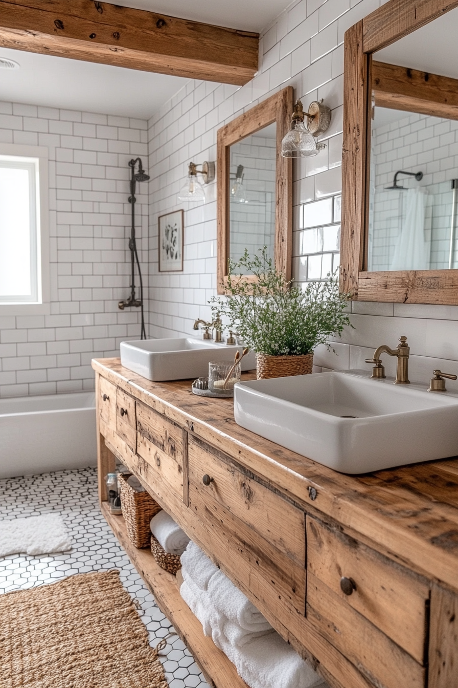 farmhouse style bathroom