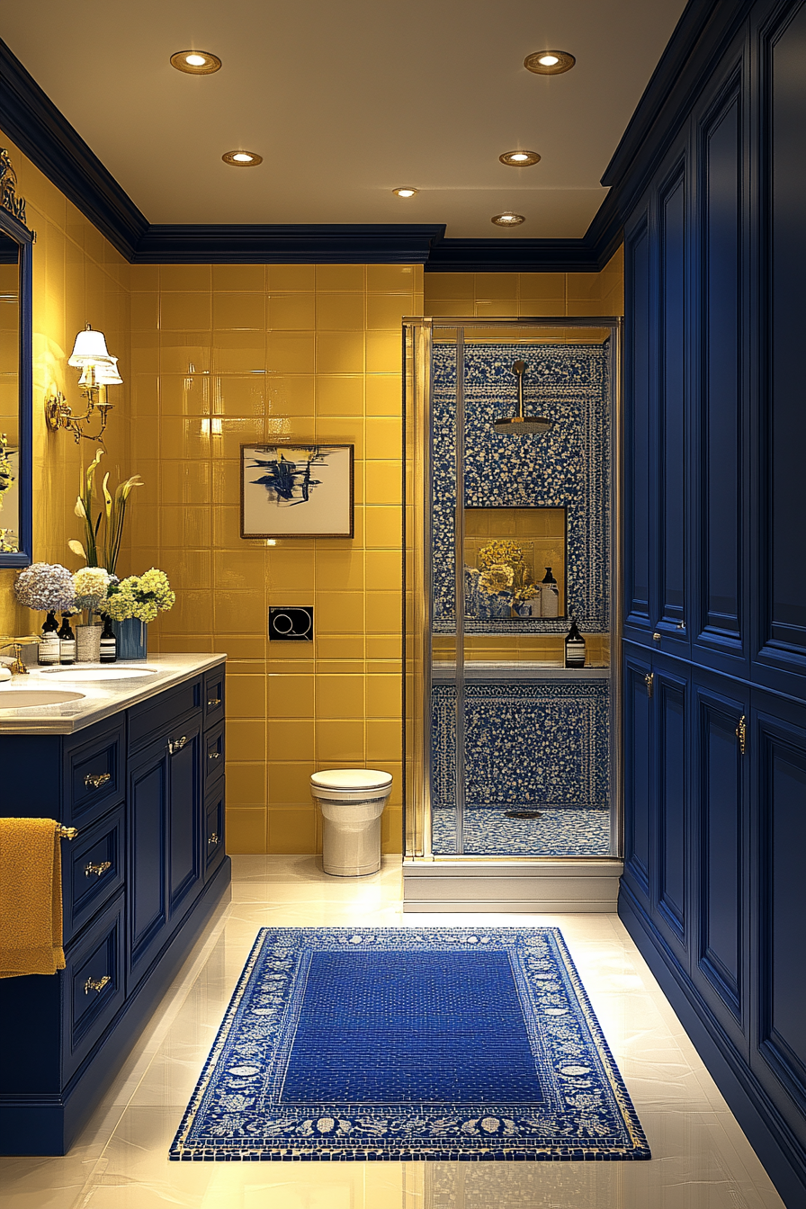 yellow and blue bathroom ideas