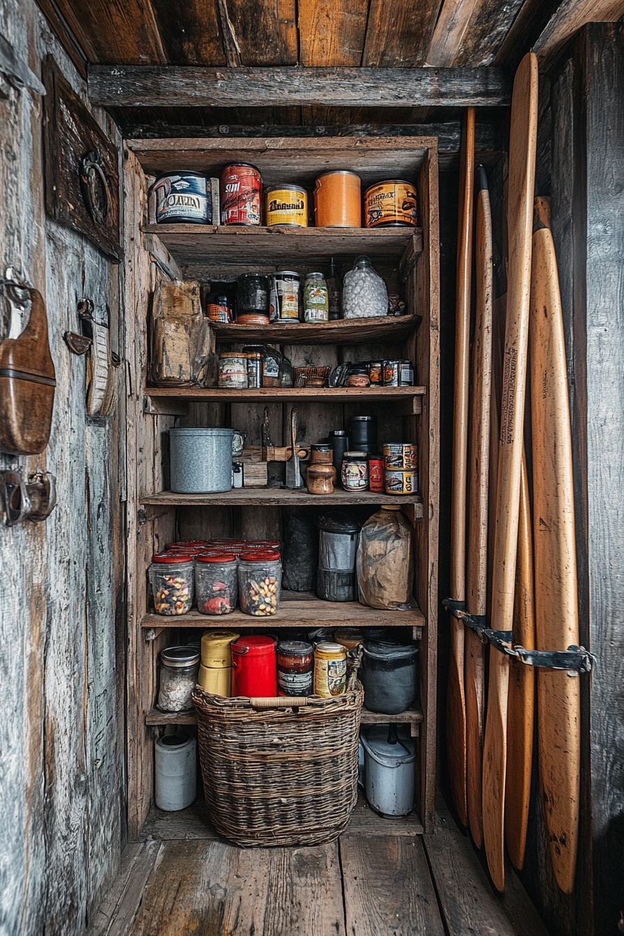 small fishing cabin interior