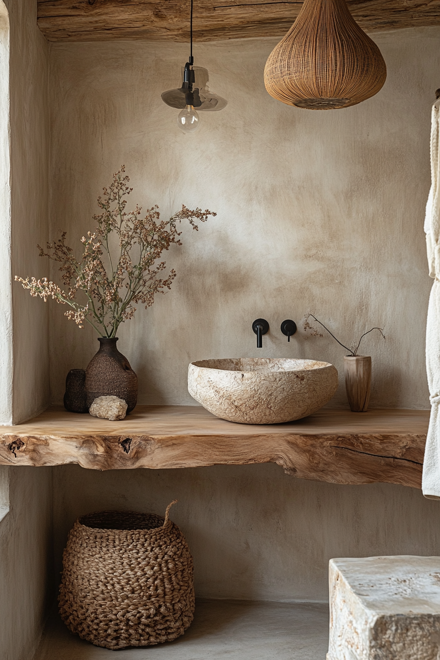 wabi sabi bathroom