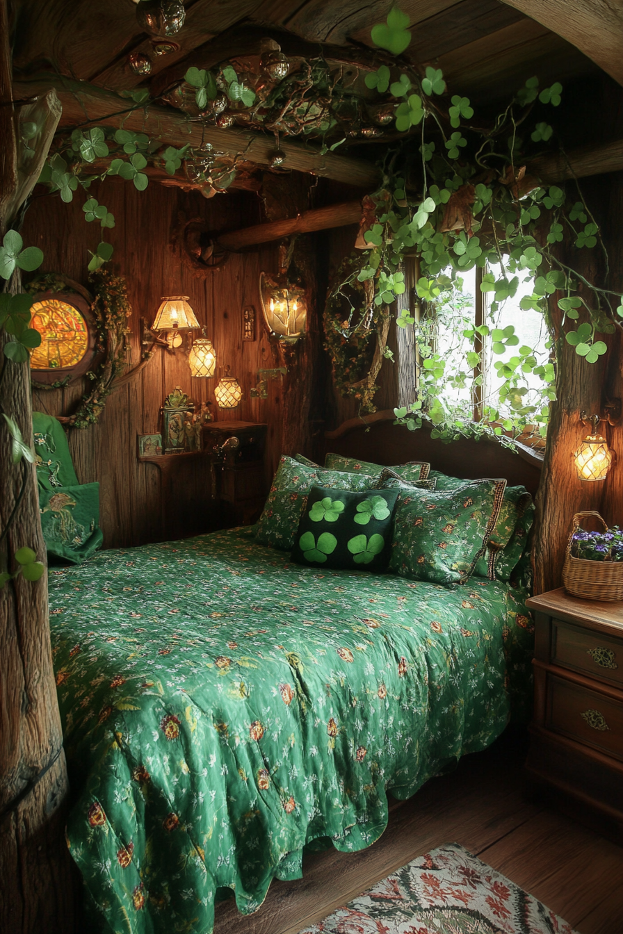 green fantasy bedroom ideas