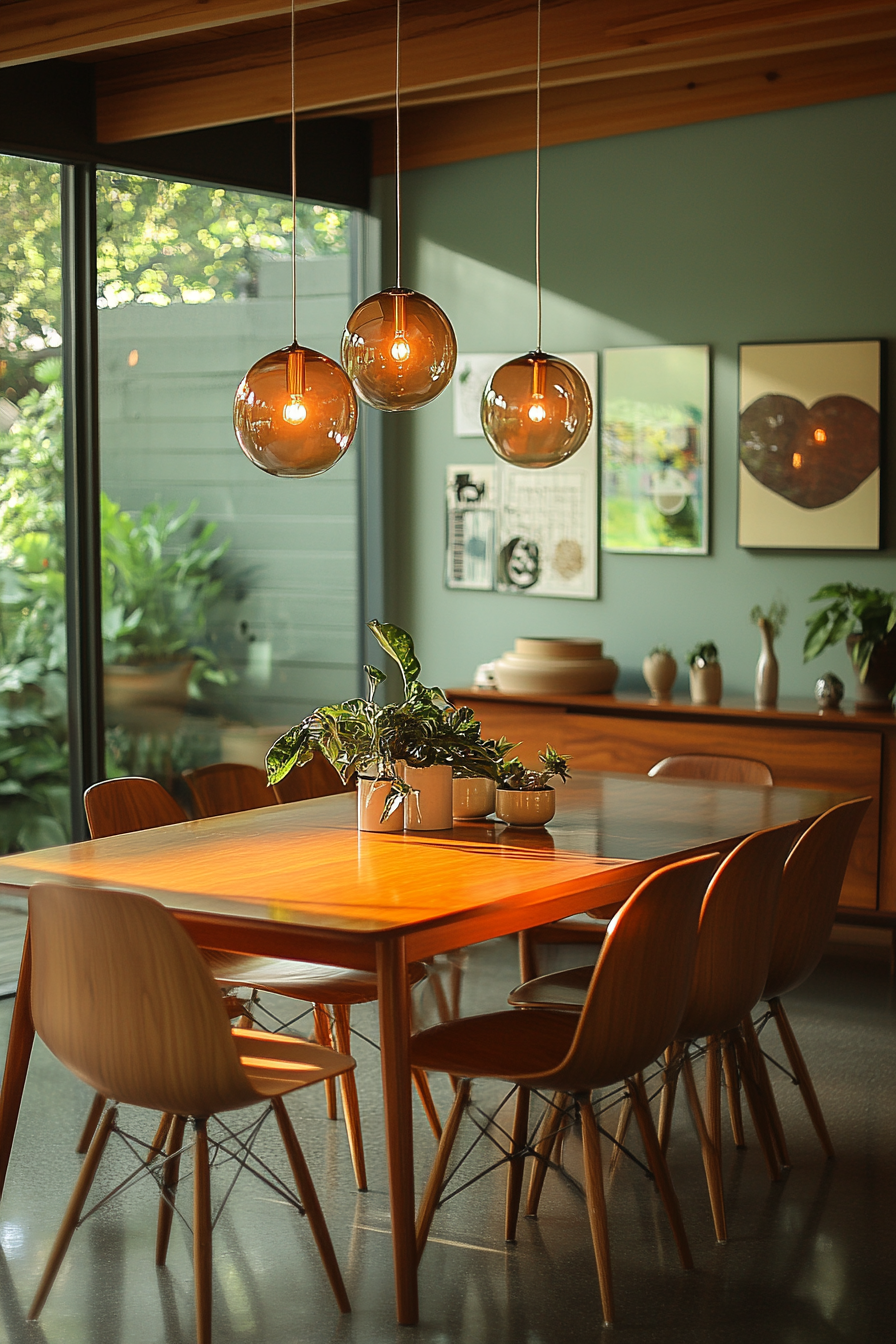 sage green dining room