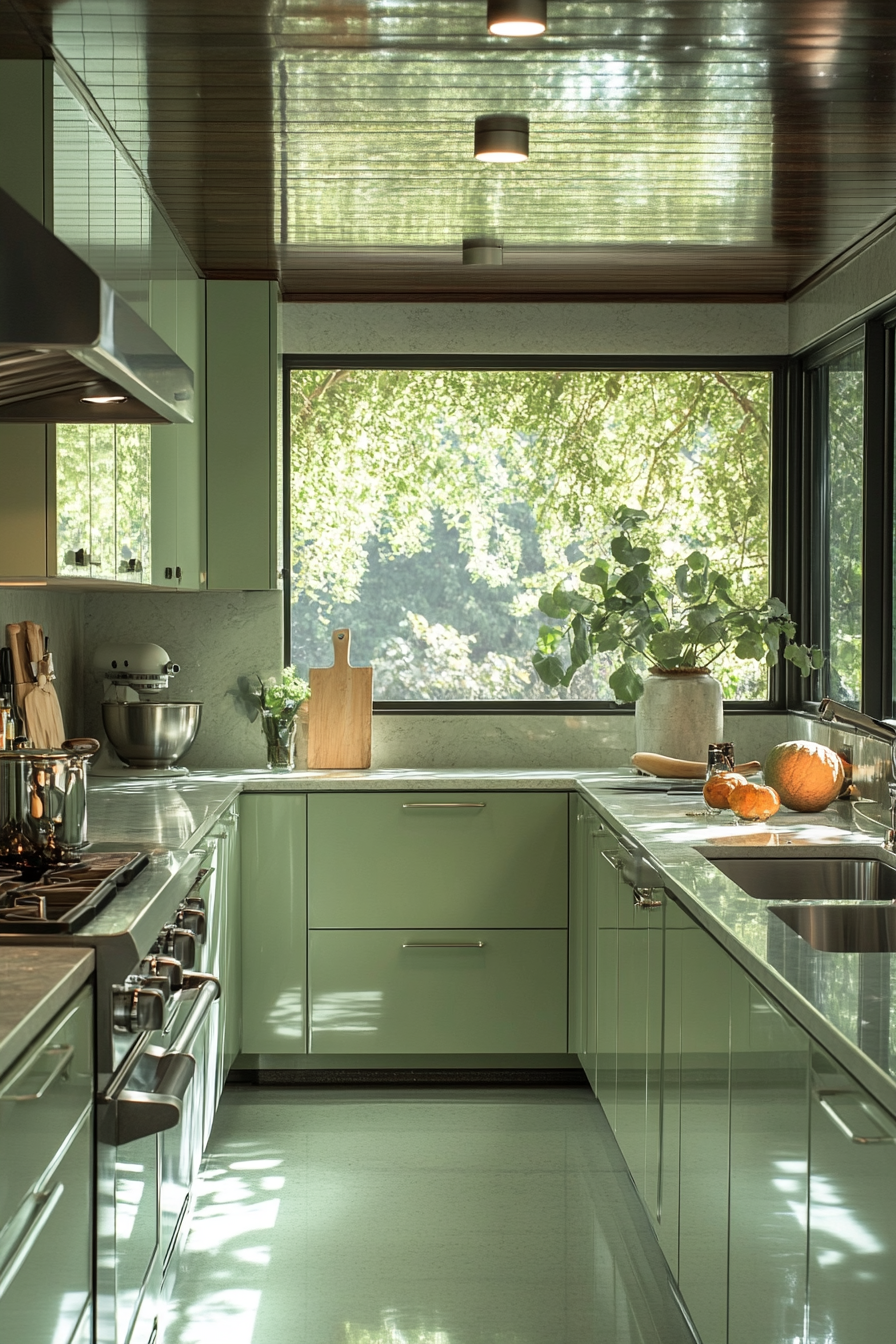 sage green kitchen