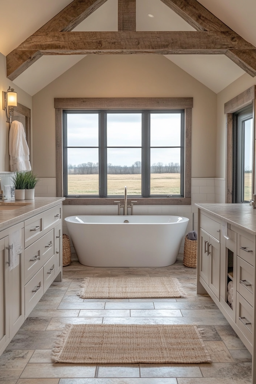 farmhouse style bathroom