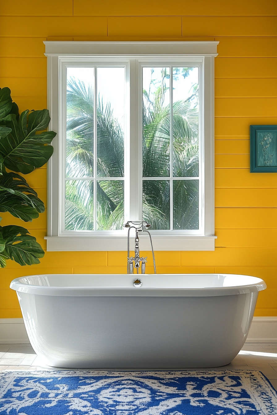 yellow and blue bathroom ideas