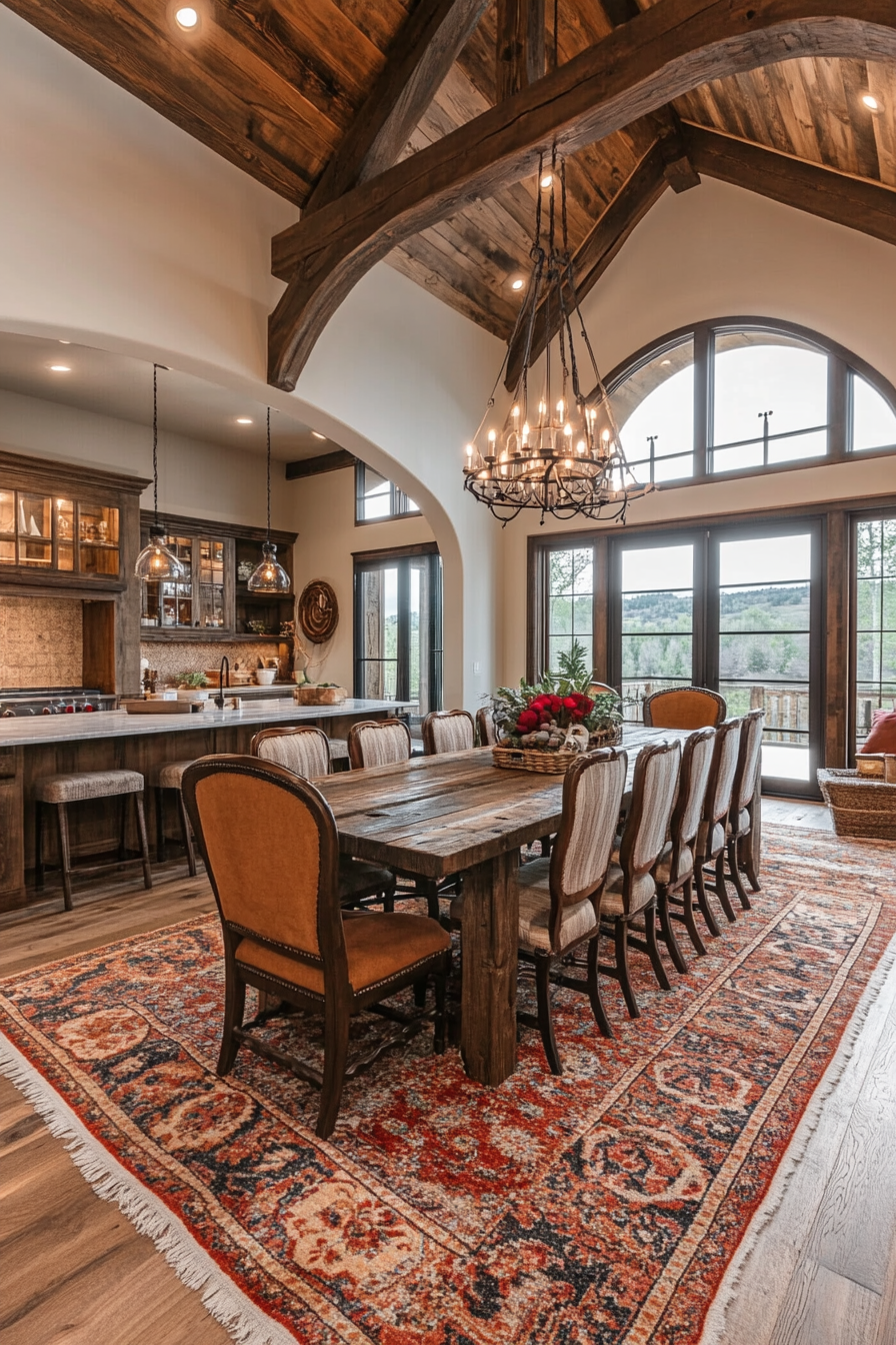 barndominium dining room