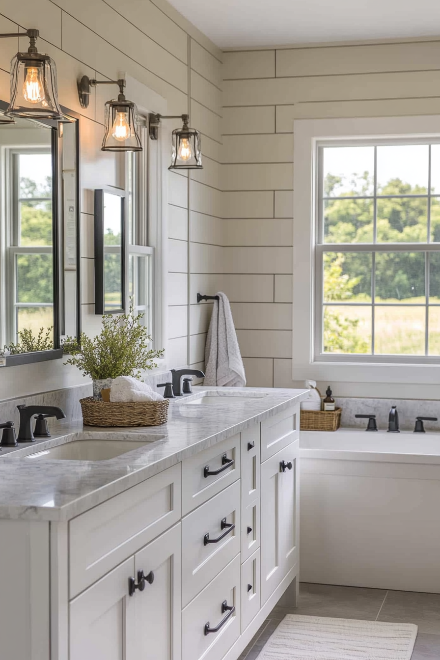 farmhouse style bathroom