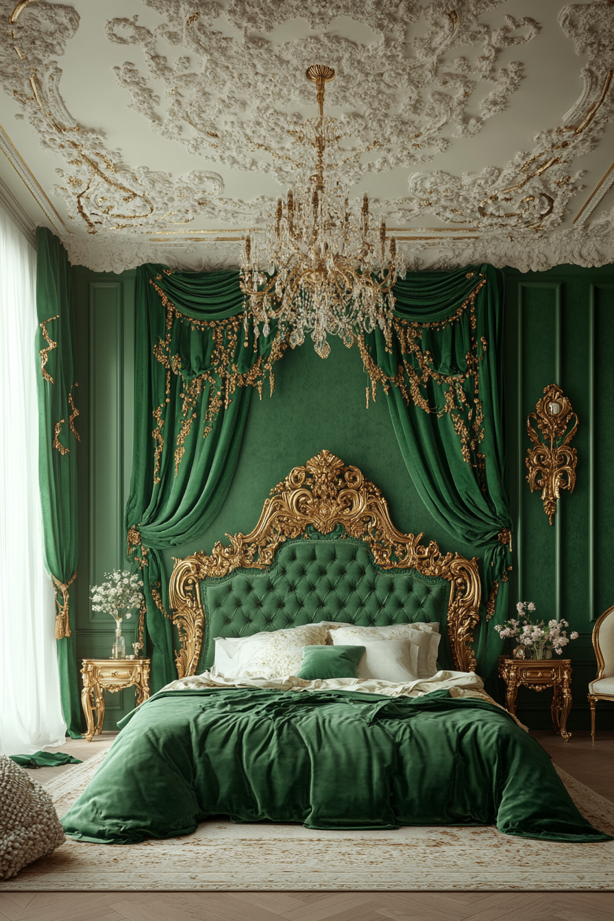 green fantasy bedroom ideas