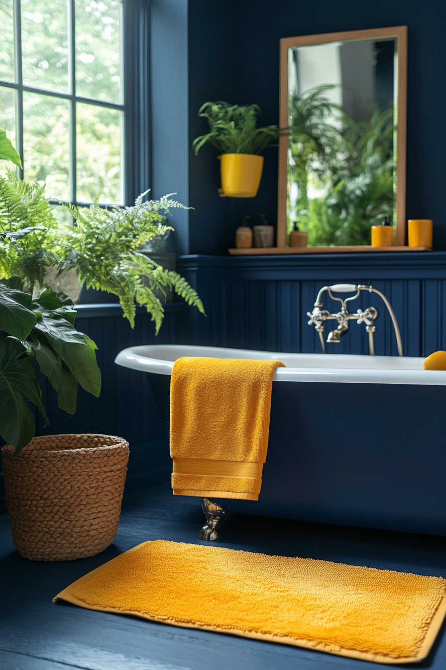 yellow and blue bathroom ideas