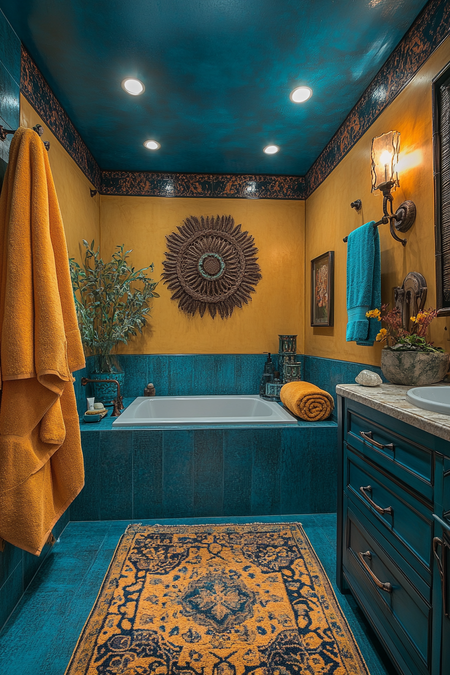 yellow and blue bathroom ideas