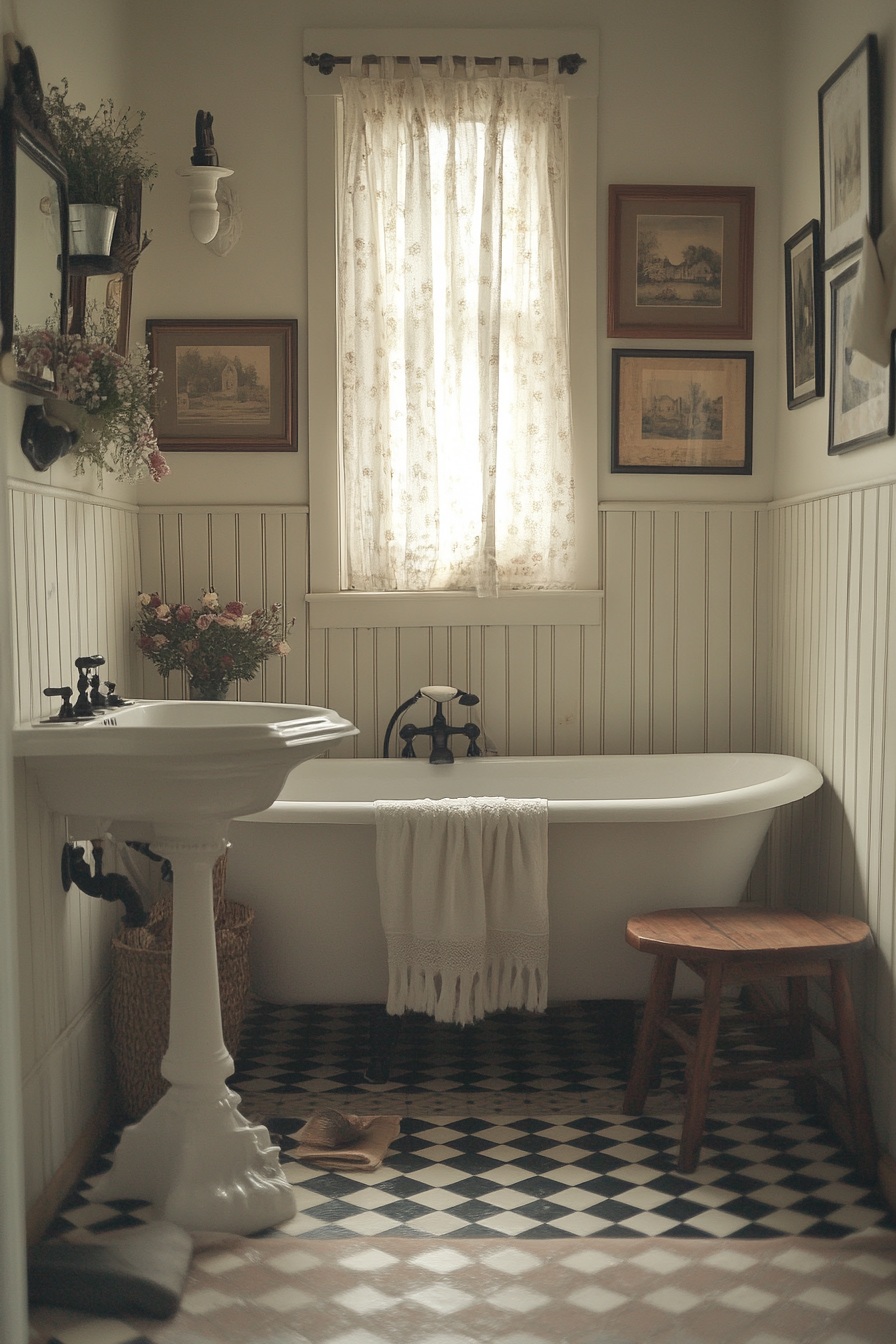 farmhouse style bathroom