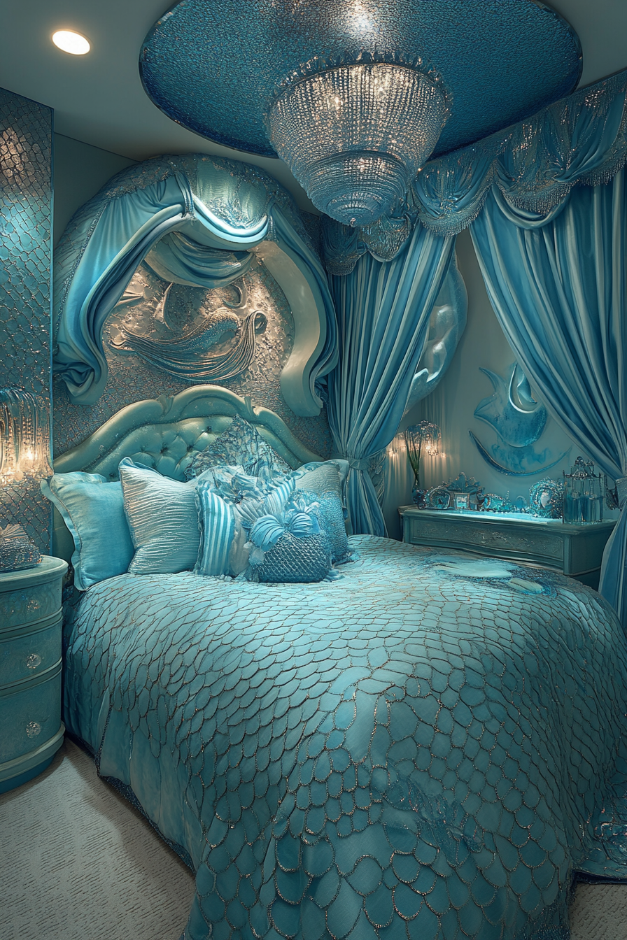 blue fantasy bedroom ideas