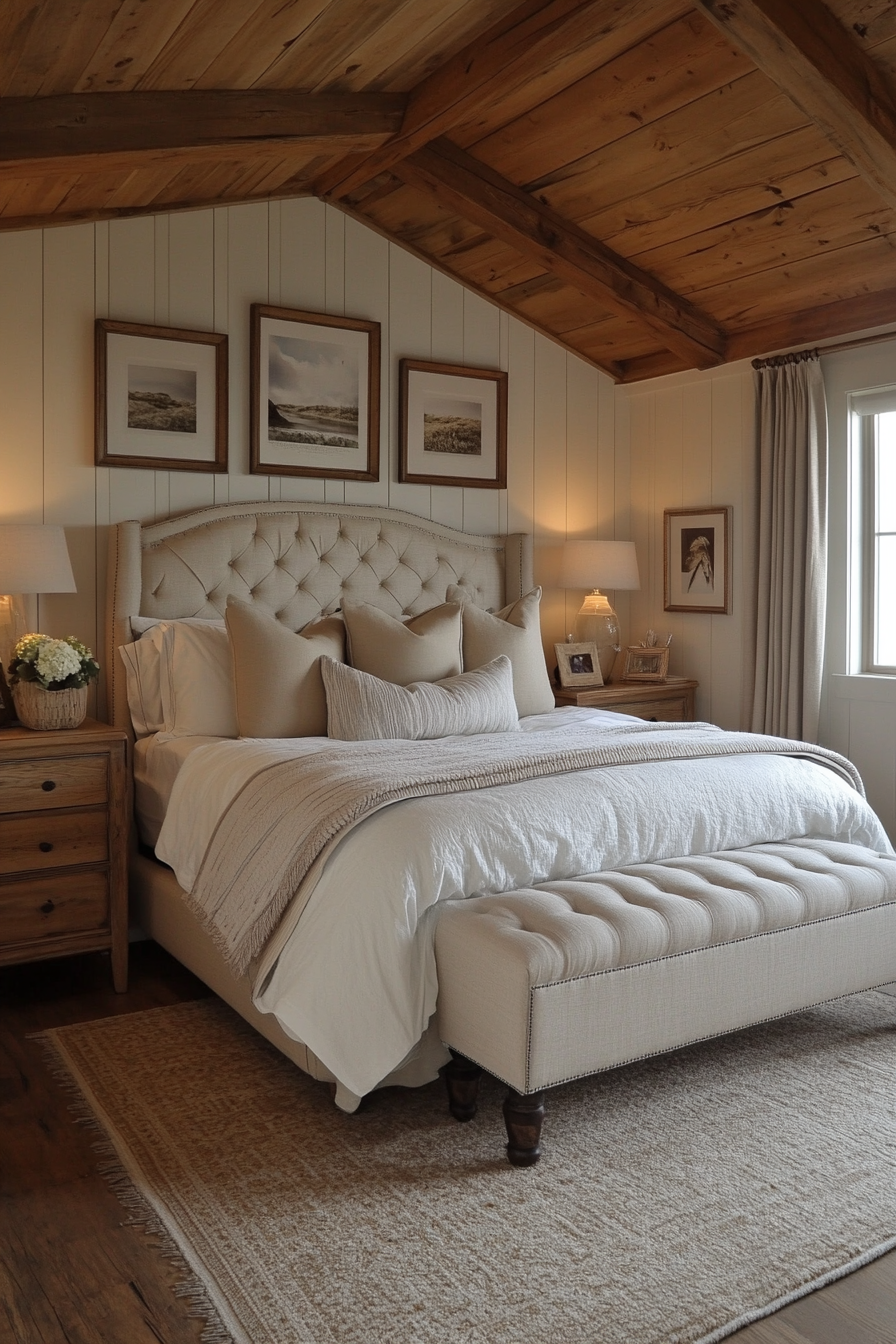 barndominium master bed