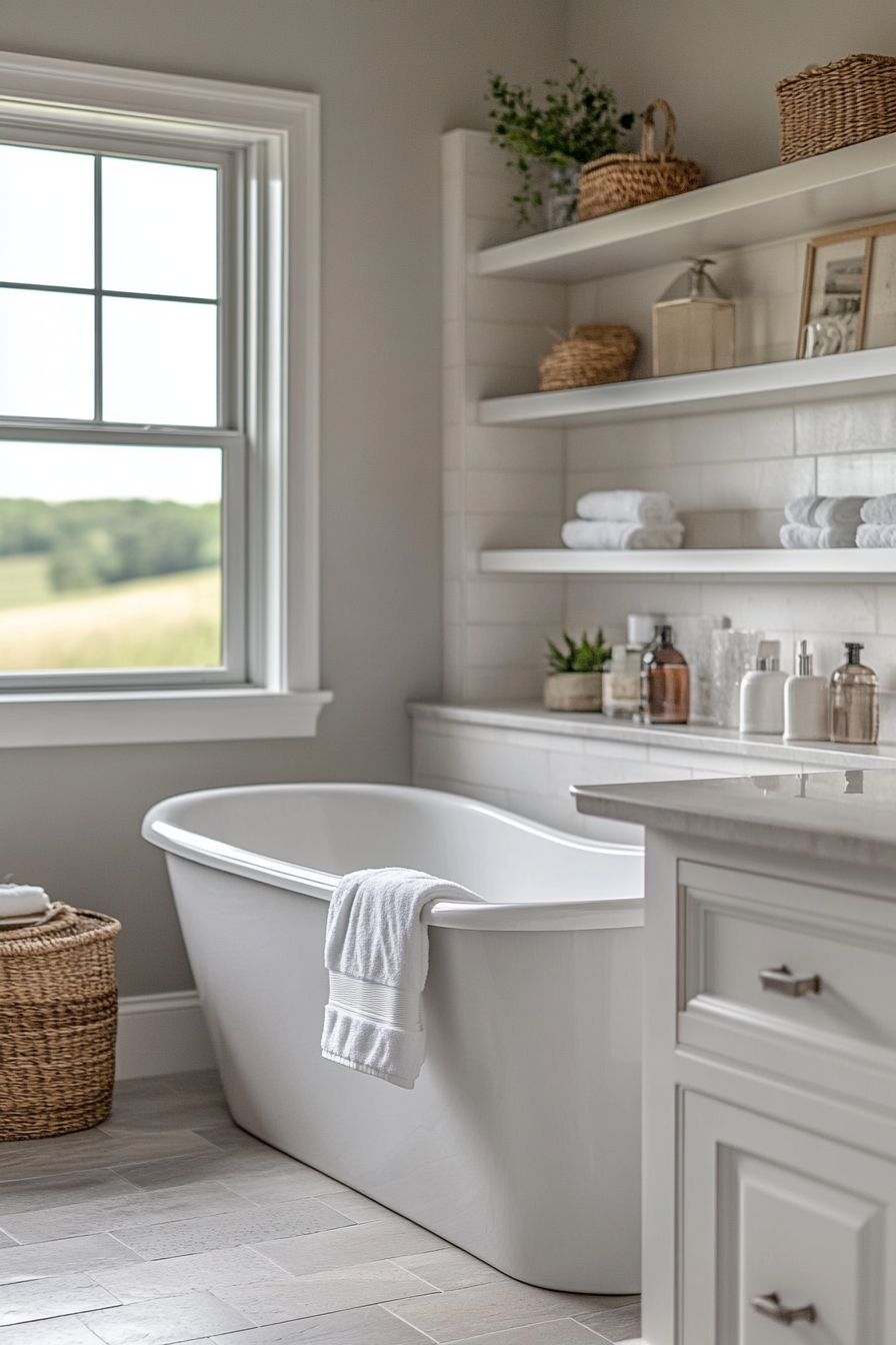 farmhouse style bathroom