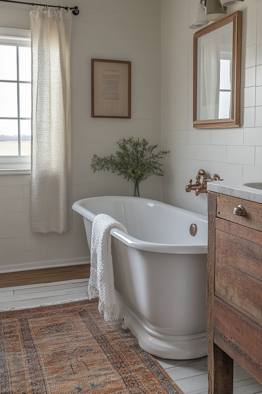 farmhouse style bathroom