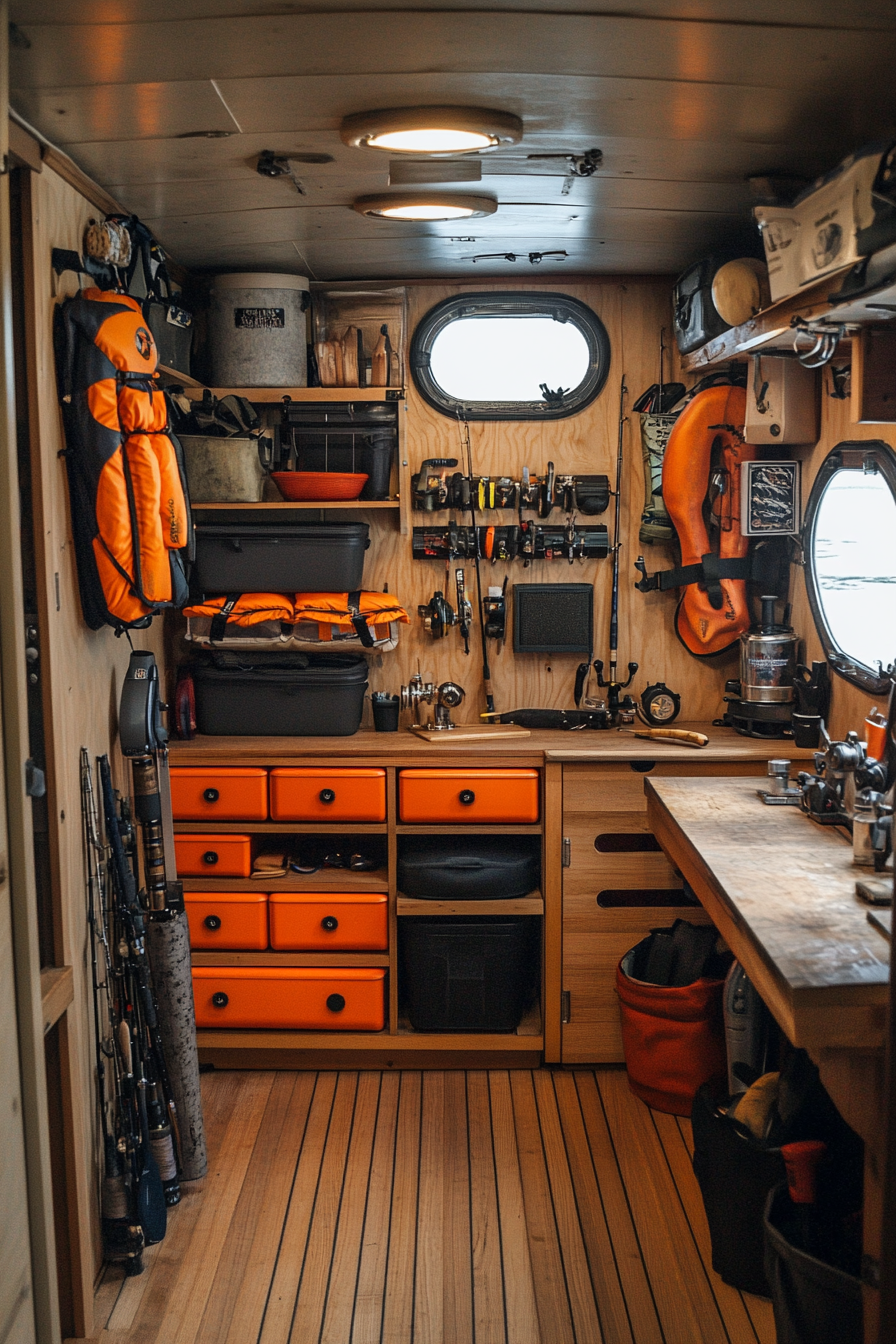 small fishing cabin interior