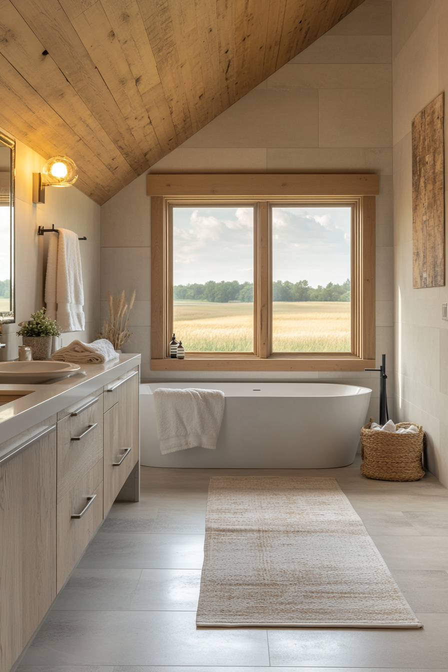 farmhouse style bathroom