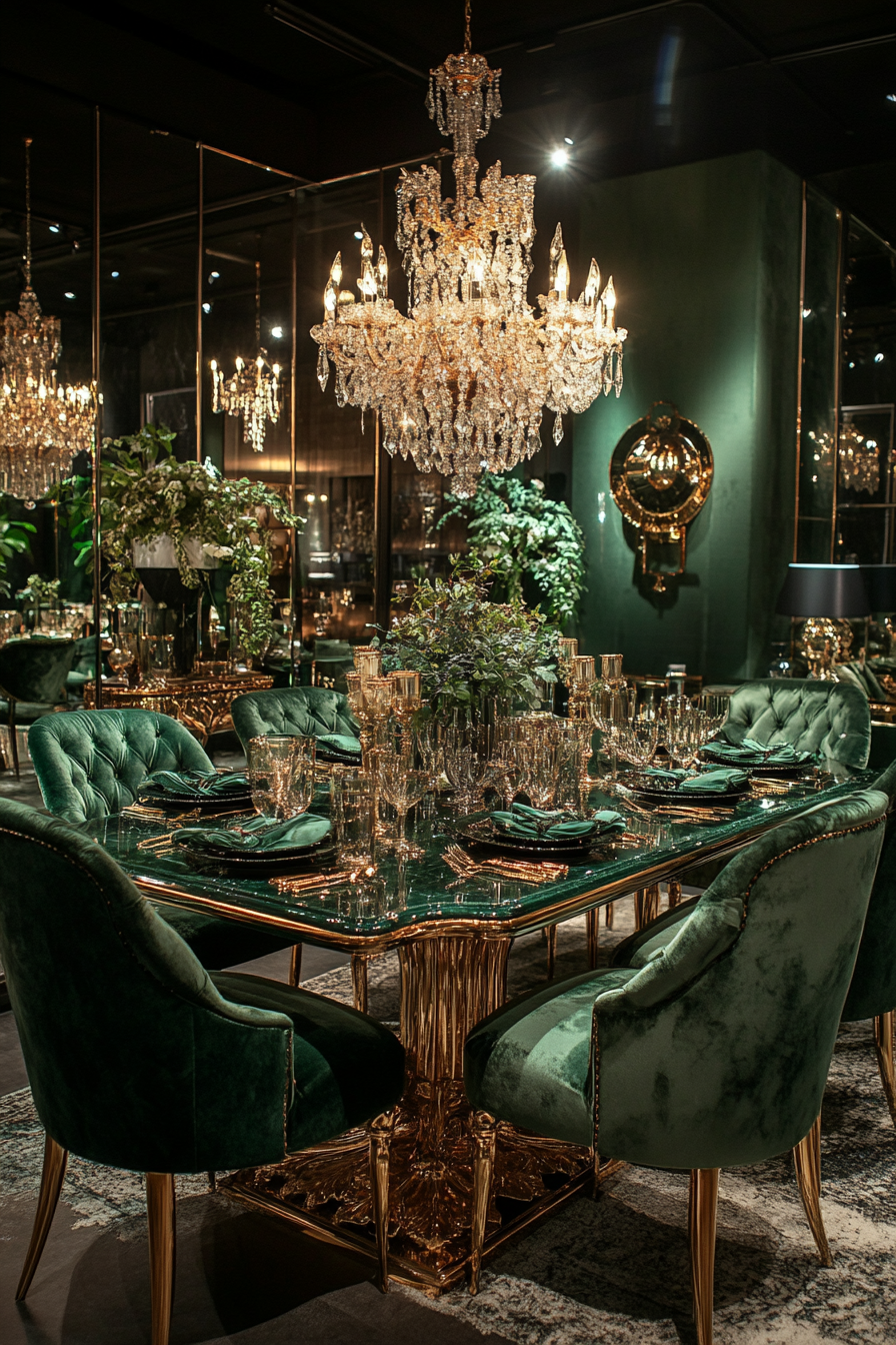 sage green dining room