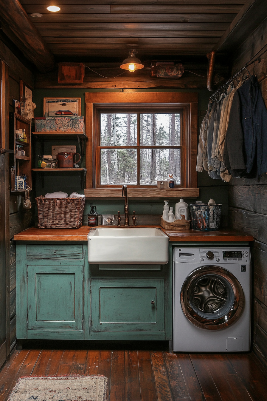 small fishing cabin interior