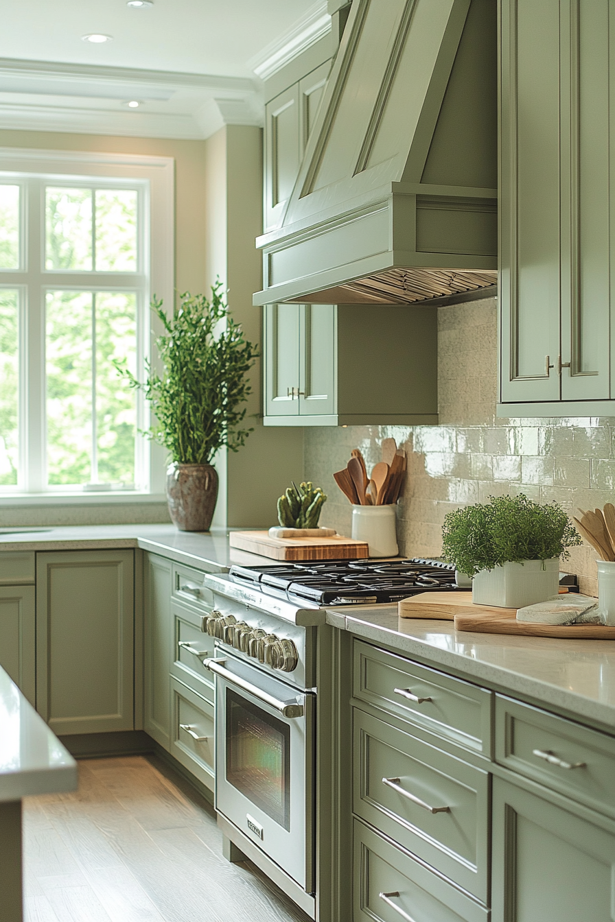 sage green kitchen