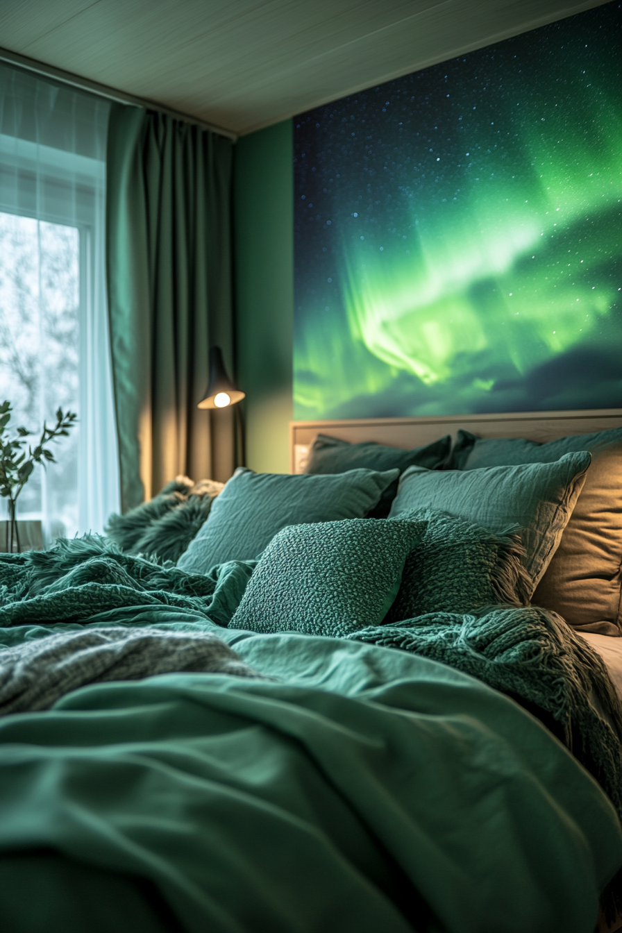 green fantasy bedroom ideas