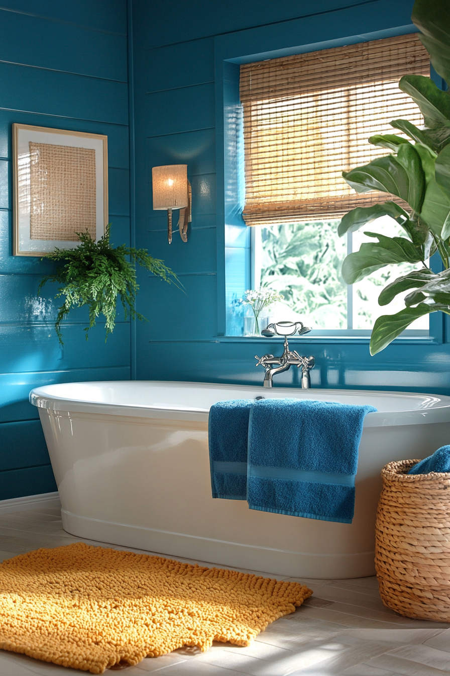 yellow and blue bathroom ideas