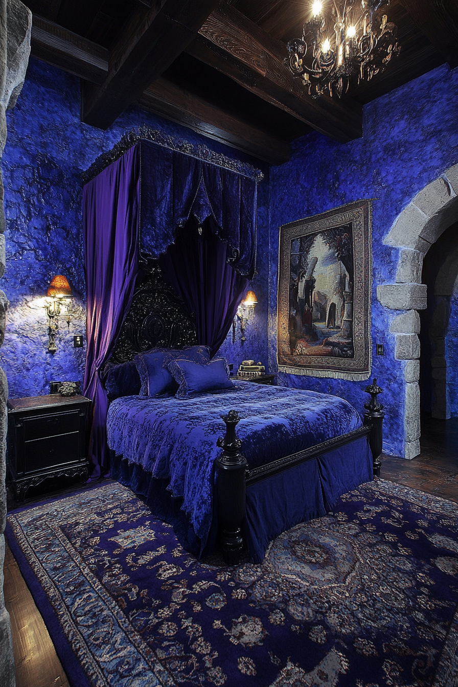 blue fantasy bedroom ideas