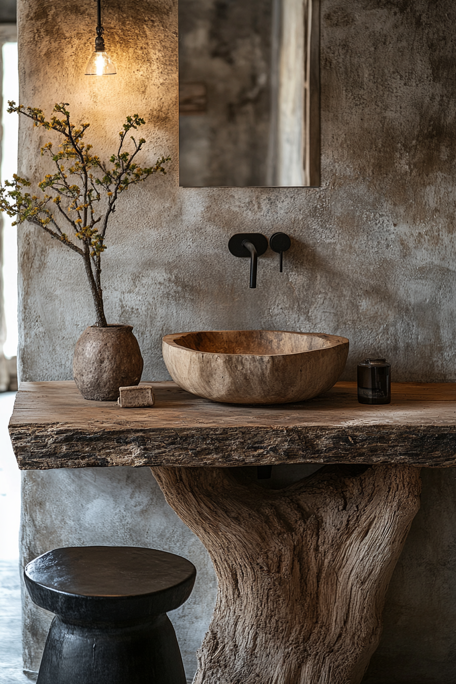 wabi sabi bathroom