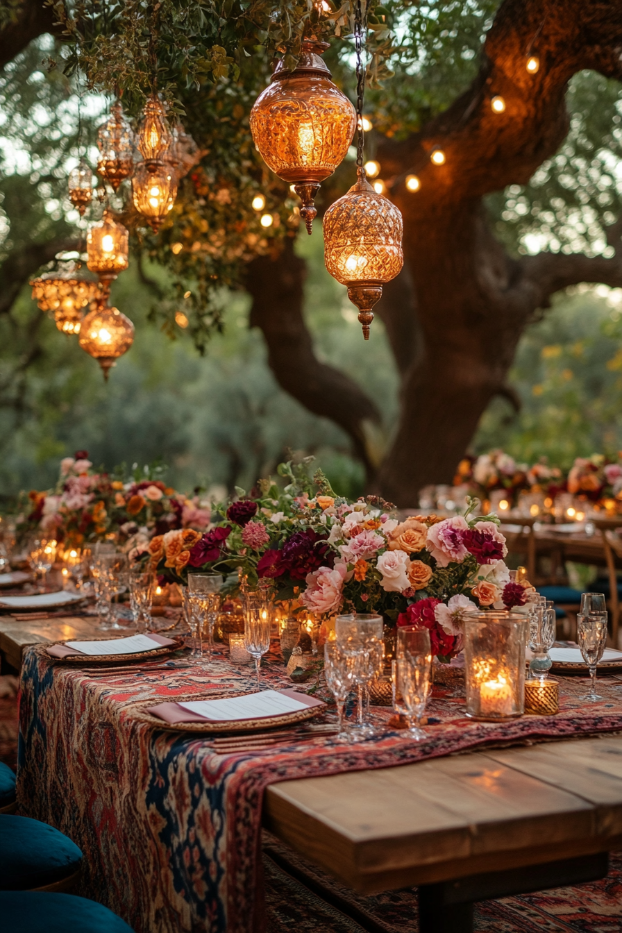 boho wedding table decorations