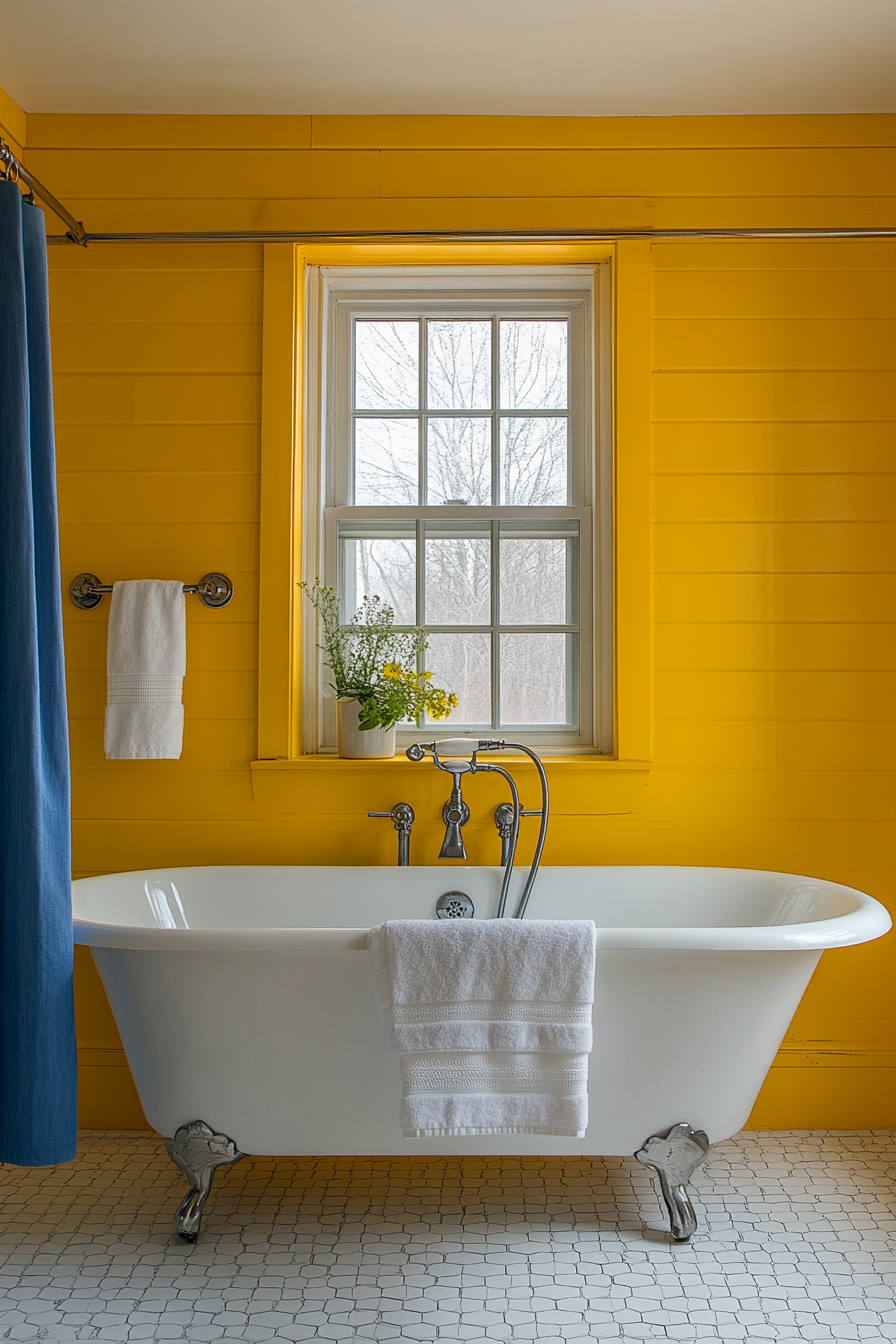 yellow and blue bathroom ideas