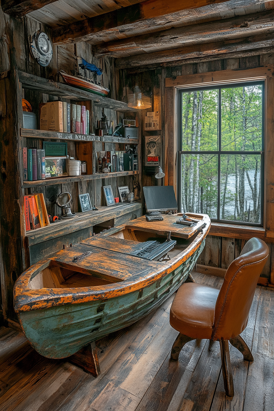 small fishing cabin interior