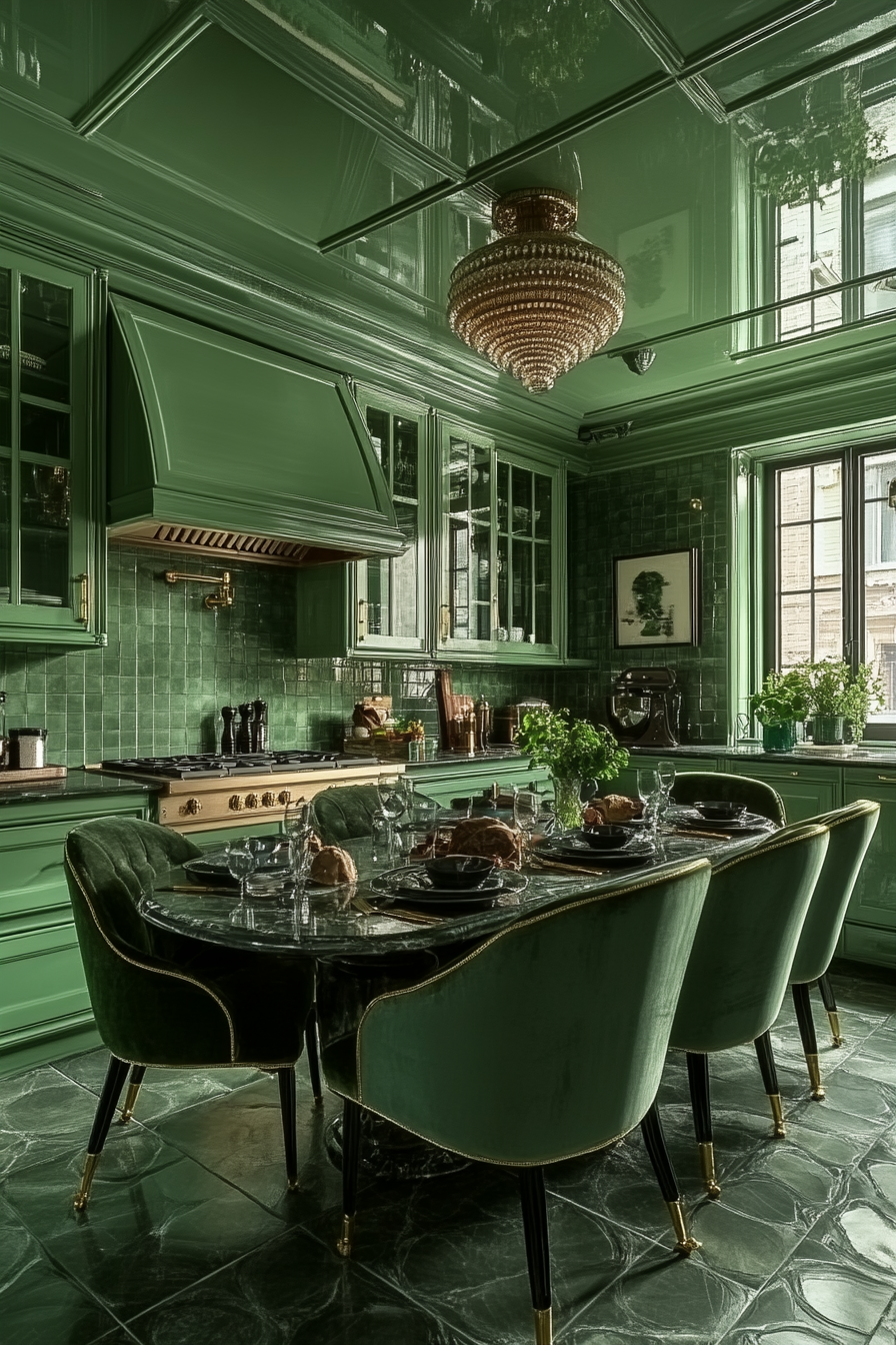 sage green kitchen