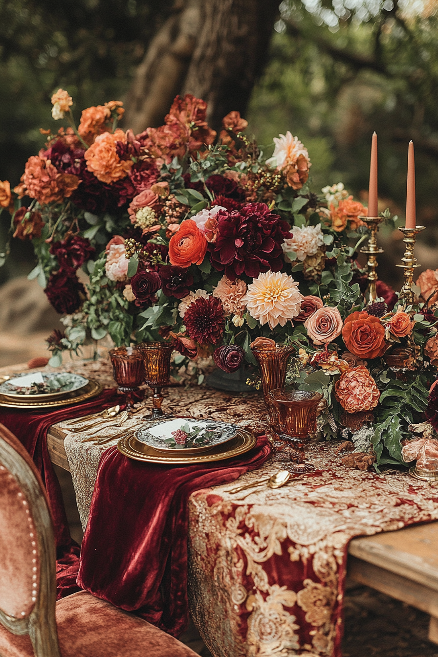 boho wedding table decorations