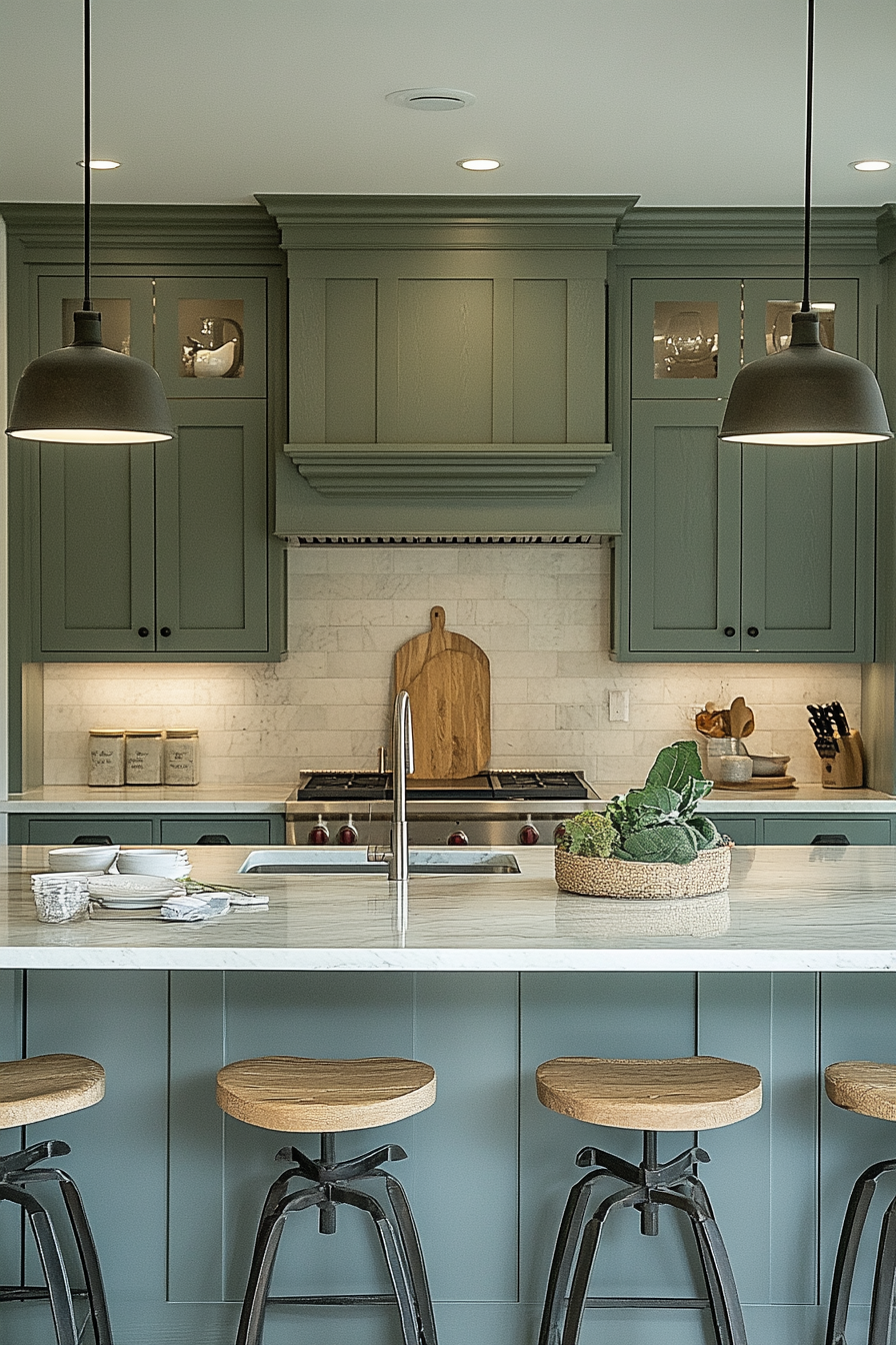 sage green kitchen