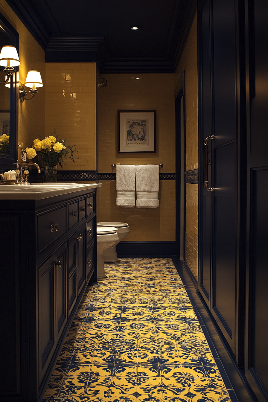 yellow and blue bathroom ideas