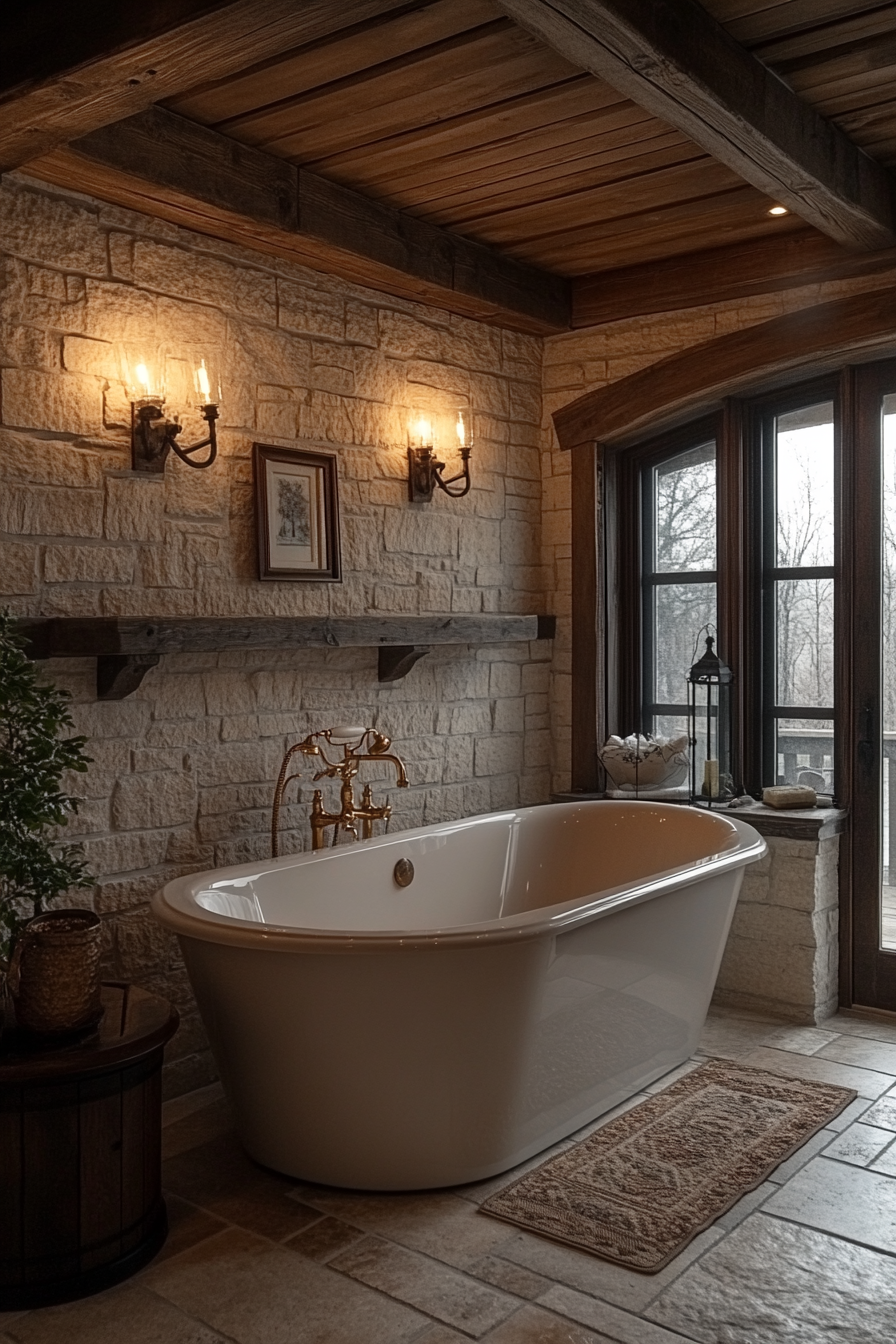 farmhouse style bathroom