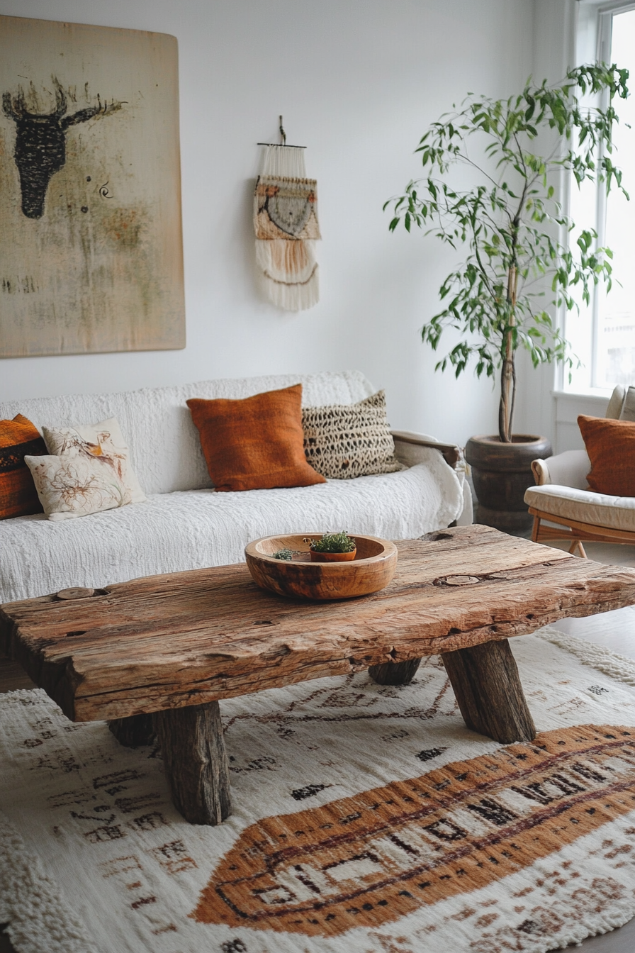 rustic modern living room